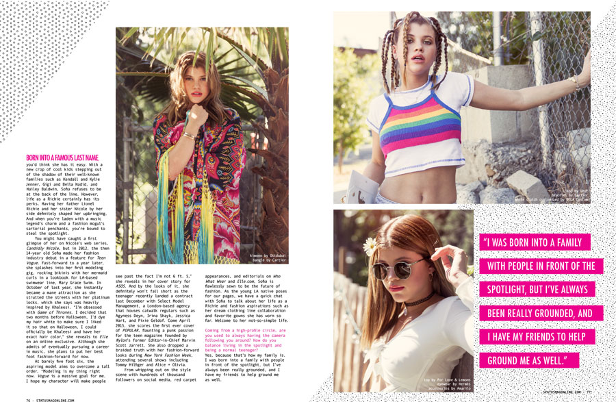 Sofia Richie x STATUS