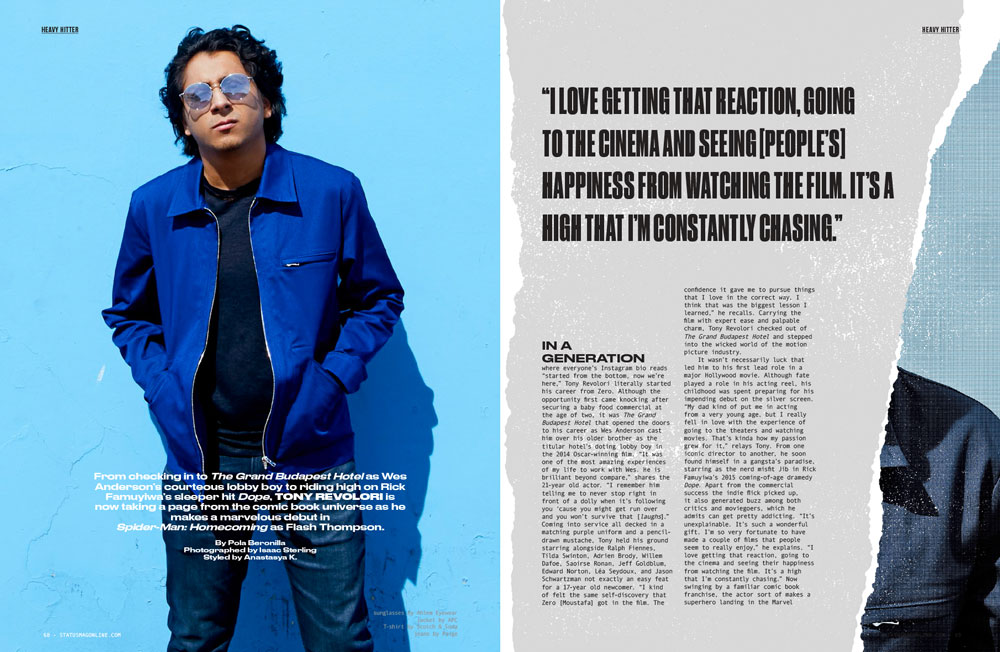 Tony Revolori x STATUS Magazine